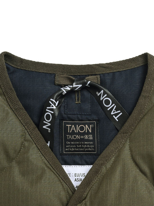 Taion Men's Sleeveless Jacket Green -DKOLV