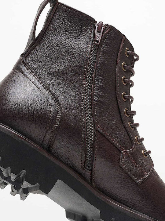 Leather Brown Boots X5114