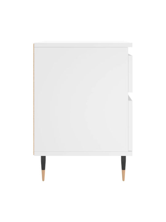 White Wooden Bedside Table 40x35x50cm