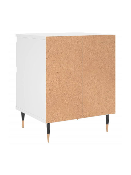 White Wooden Bedside Table 40x35x50cm