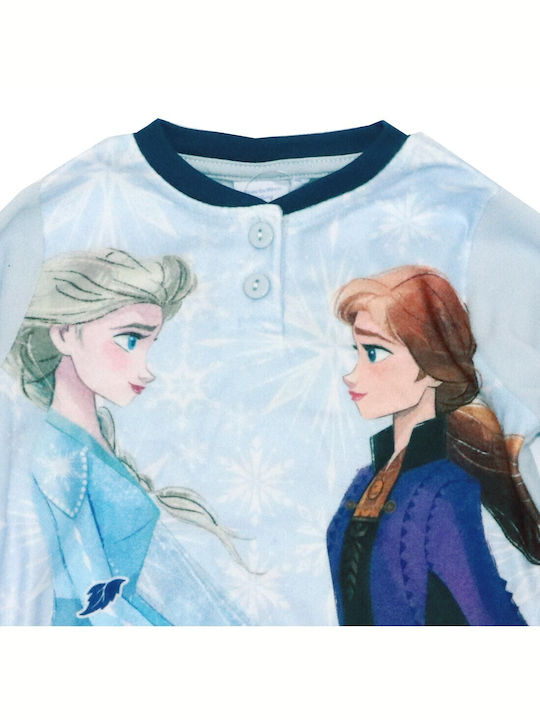 Disney Kids' Pajamas Winter Fleece Light Blue Frozen