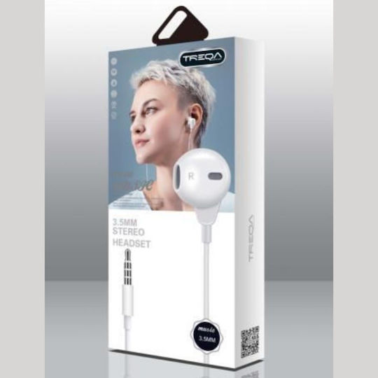 Treqa EP-736 Earbuds Handsfree με Βύσμα 3.5mm Λευκό