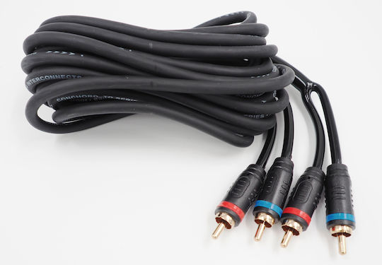 Conchord Set de Cabluri Audio Auto Auto Pereche torsadată RCA OFC de înaltă performanță, negru