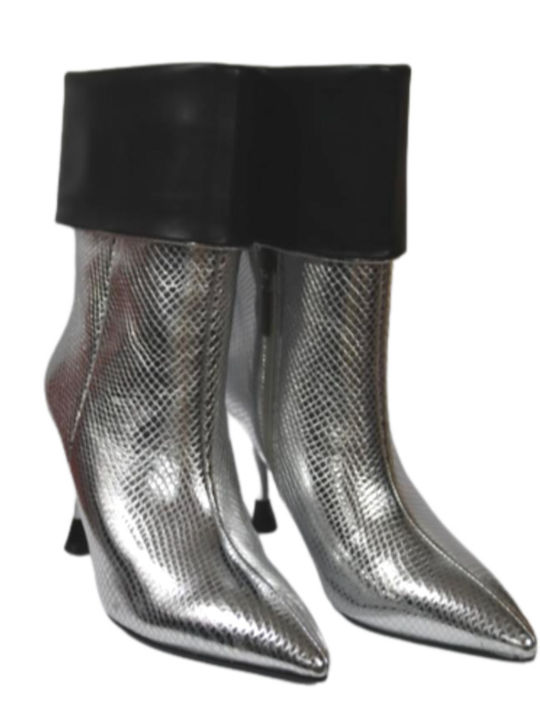 Leder Stiefeletten Damen Gray