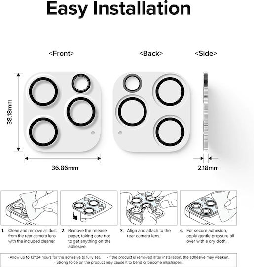 Ringke Protector Προστασία Κάμερας Tempered Glass Διάφανο για το iPhone 15 Pro Max