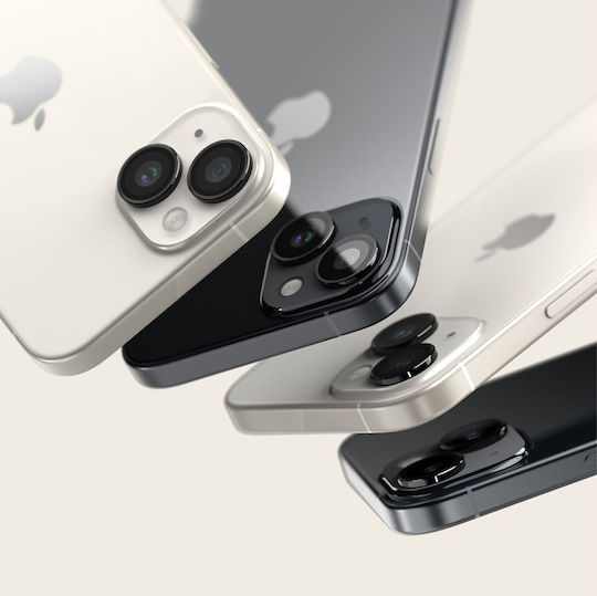 Ringke Frame Protector Kameraschutz Gehärtetes Glas Black für das iPhone 15 / 15 Plus