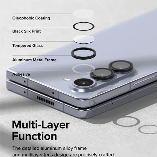 Ringke Προστασία Κάμερας Tempered Glass Μαύρο για το Galaxy Z Fold5