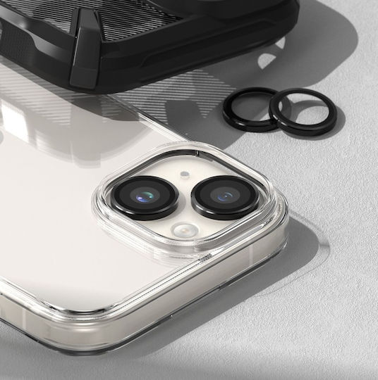 Ringke Frame Protector Kameraschutz Gehärtetes Glas Black für das iPhone 15 / 15 Plus