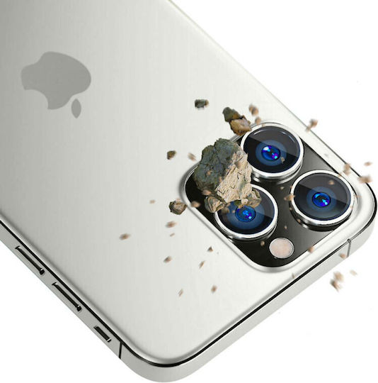 3MK Protecție Cameră Tempered Glass Silver pentru iPhone 15 Pro
