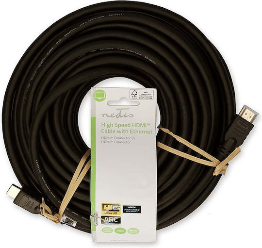 Nedis 233-2476 Cable HDMI male - HDMI male 20m Μαύρο