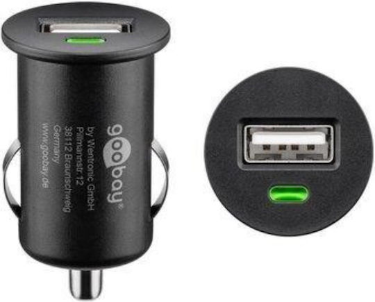 Goobay USB Φορτιστής Αυτοκινήτου 1A Φορτιστής Αυτοκινήτου 5W 1A με μία Θύρα: 1xUSB Μαύρο Χρώμα