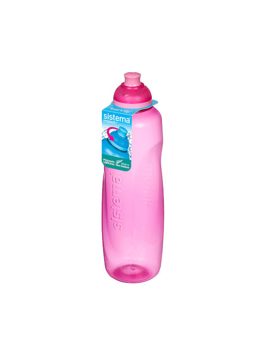 Sistema Twist ‘n’ Sip SIS Water Bottle Plastic 600ml Pink