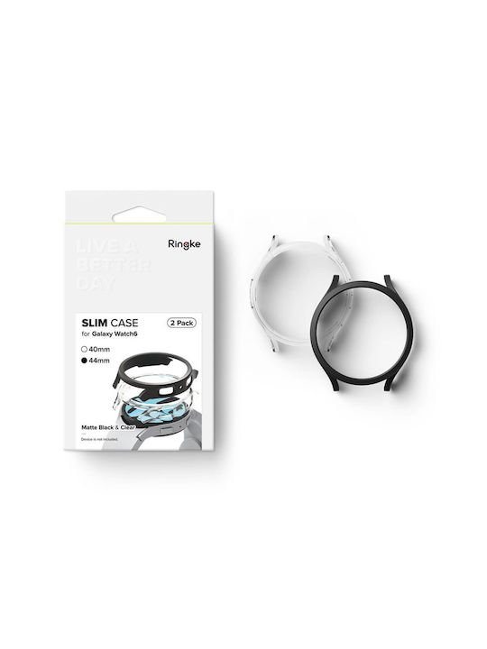 Ringke Slim 2-Pack Plastic Case in Transparent color for Galaxy Watch6 44mm