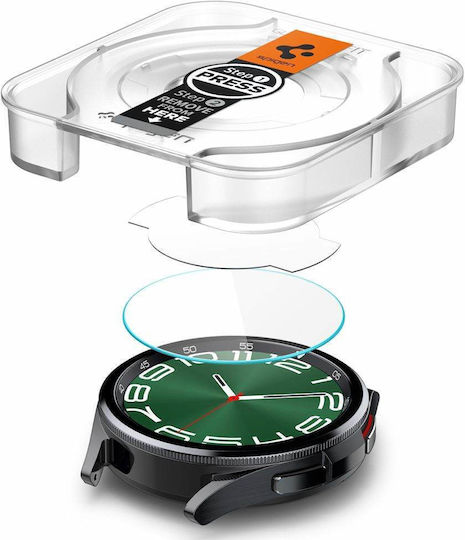 Spigen Glas.tR EZ Fit Gehärtetes Glas für das Galaxy Watch6 Classic 47mm 2Stück AGL07066