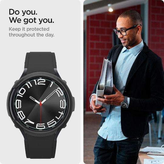 Spigen EZ Fit Закалено стъкло за Spigen Glas.tr "EZ-Fit" 2-Pack е съвместим с Galaxy Watch 6 Classic (43 mm). 2бр AGL07067