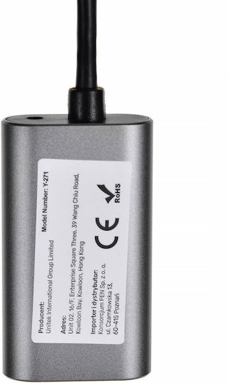Unitek USB 2.0 Кабел USB-A мъжки - USB-A женски Черен 5м Y-271