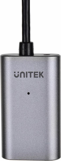 Unitek USB 2.0 Кабел USB-A мъжки - USB-A женски Черен 5м Y-271