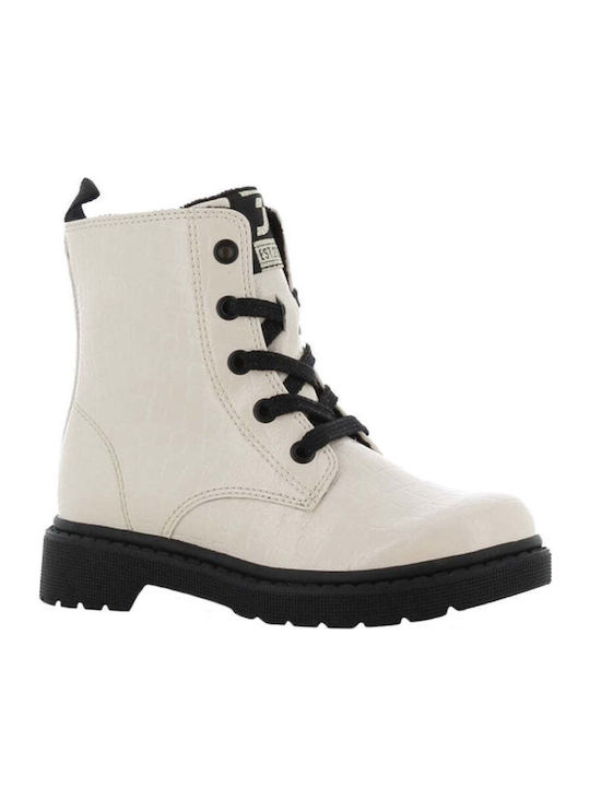 Kids Boots with Laces White