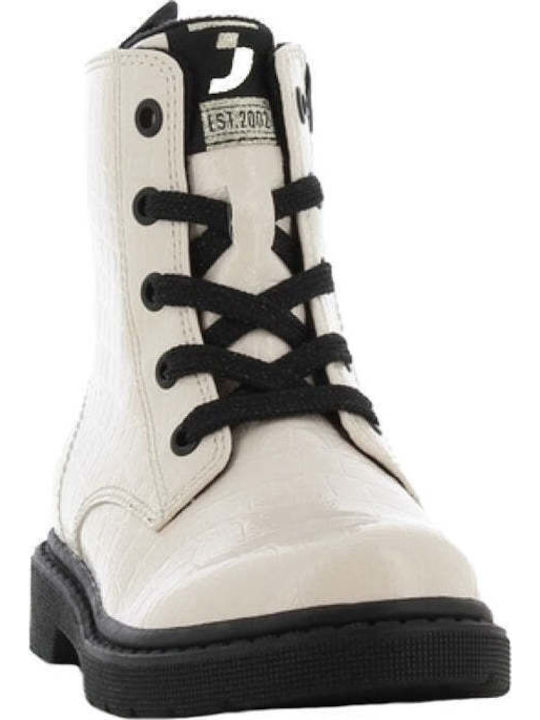 Kids Boots with Laces White