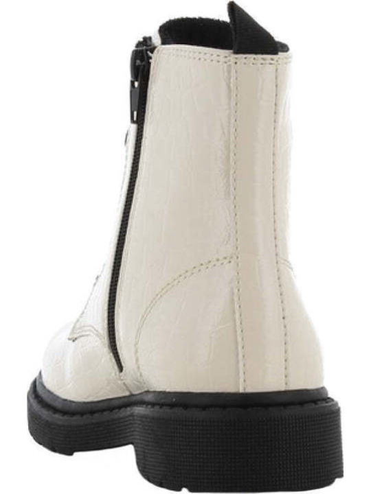 Kids Boots with Laces White