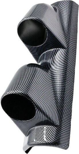 Auto Gs Βάση Οργάνων Κολόνας Αυτοκινήτου Διπλή Carbon