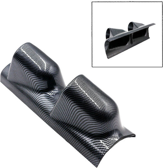 Auto Gs Βάση Οργάνων Κολόνας Αυτοκινήτου Διπλή Carbon