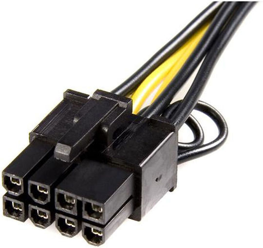 StarTech 6-Pin PCIe - 8-Pin PCIe Cable 0.15m Μαύρο PCIEX68ADAP