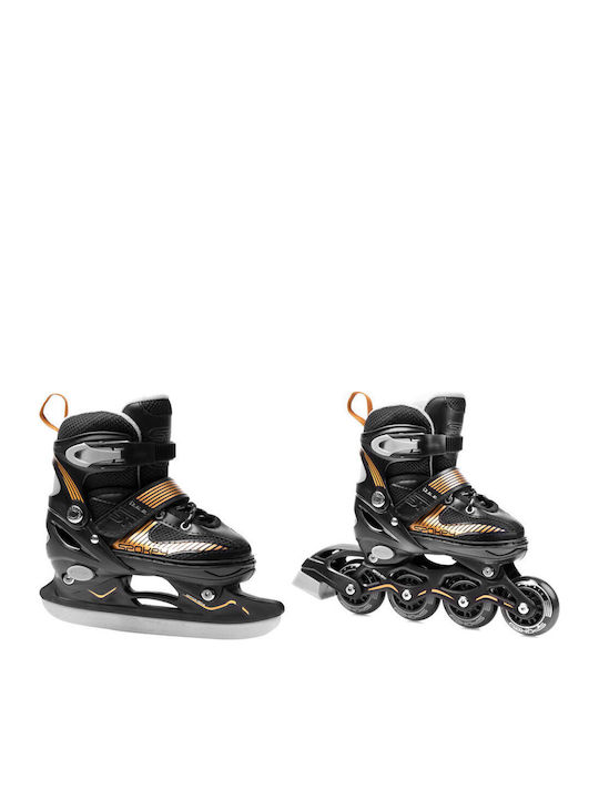 Spokey Due 2IN1 Kids Adjustable Inline Rollers Black