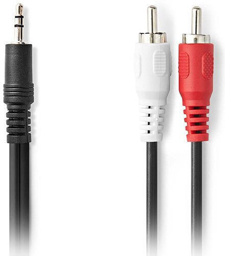 Nedis 3,5mm Klinkenkabel 2x RCA-Stecker Schwarz 5m
