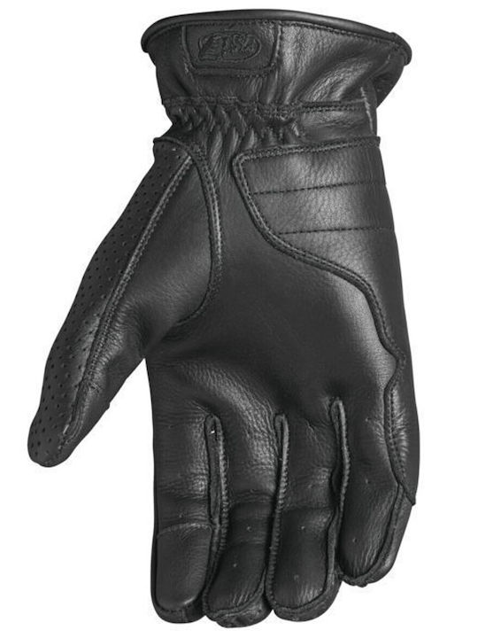 Roland Sands Design Wellington Sommer Herren Motorradhandschuhe Leder Schwarz
