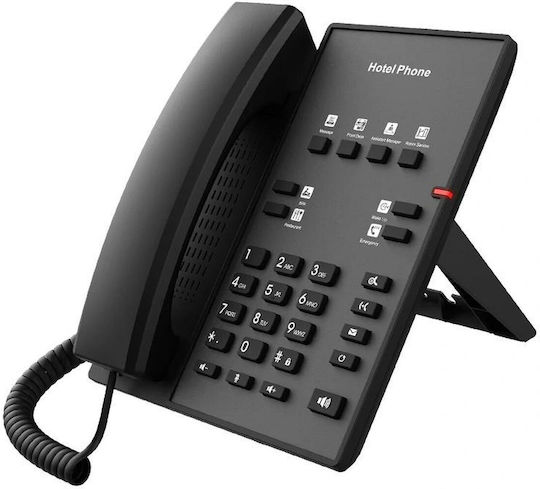 Fanvil H1 Wired IP Phone with 2 Lines Black
