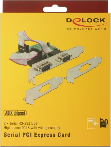 DeLock Κάρτα PCIe σε 2 θύρες RS232 DB9 Serial