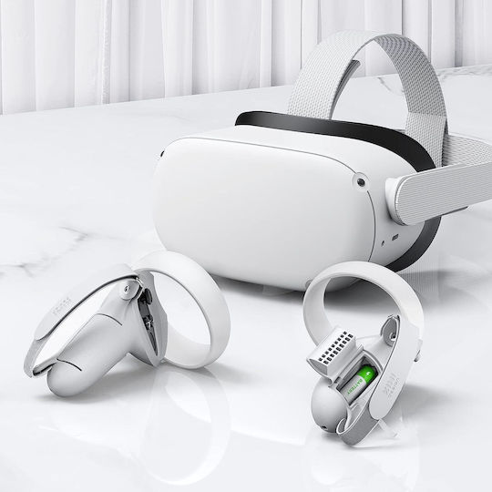 KIWI Design Hand Grip Meta Quest 2 σε Λευκό χρώμα