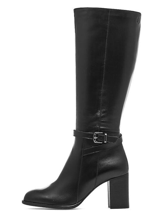 Tamaris Leather Medium Heel Women's Boots Black
