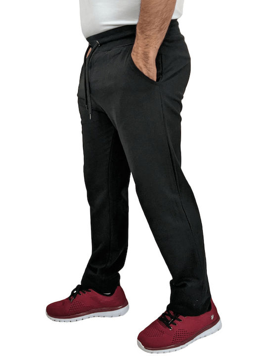 Cotton Point Men's Sweatpants with Rubber Black