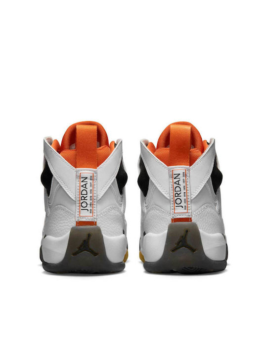 Jumpman Two Trey GS Incaltaminte Sport Copii Baschet Cu Șireturi Albe