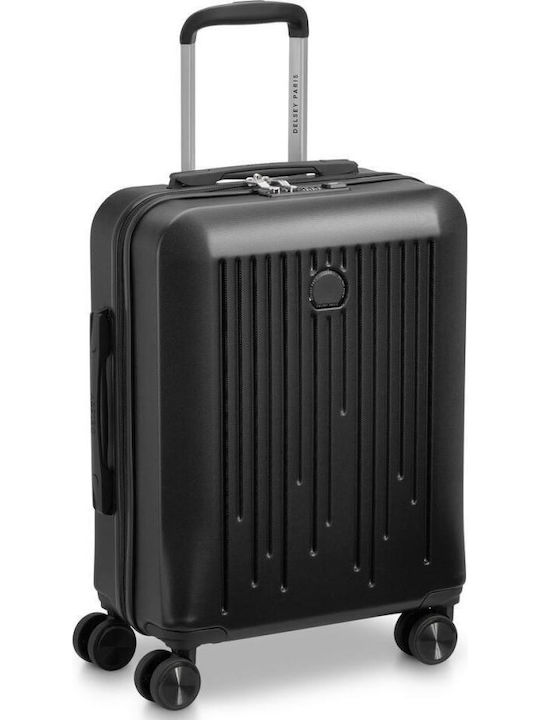 Delsey Christine Cabin Travel Suitcase Hard Black with 4 Wheels Height 54.5cm 389480300EU