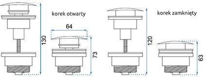 Rea Brass Valve Sink with Overflow Gold