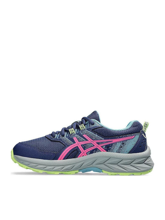 Pre Venture 9 Gs Kids Sports Shoes Running with Laces Navy Blue