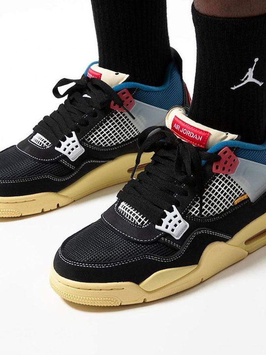 Air  4 Union LA Мъжки Ботуши Off Noir / Brigade Blue / Dark Smoke Grey / Light Fusion Red
