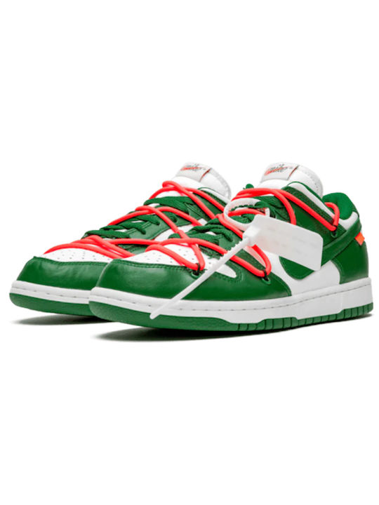 Nike Dunk Low X Off-White Ανδρικά Sneakers White / Pine Green