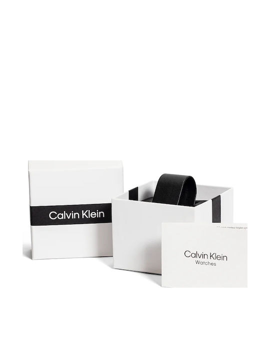Calvin Klein Iconic Ανδρικό Ρολόι 42mm Χρονογράφος Μπαταρίας με Μαύρο Μεταλλικό Μπρασελέ