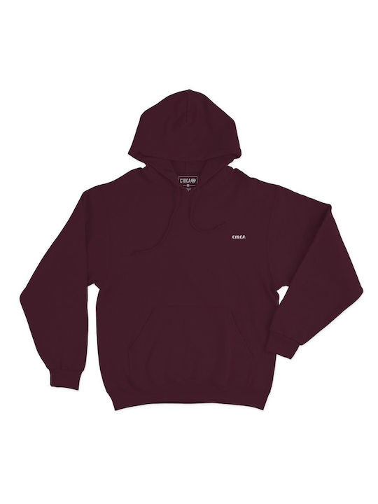 Circa Men's Sweatshirt with Hood Burgundy