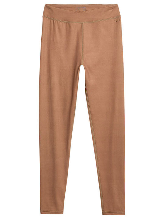 Frauen Lang Leggings Braun