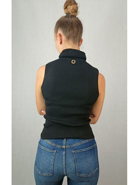 Women's Athletic Blouse Sleeveless Black