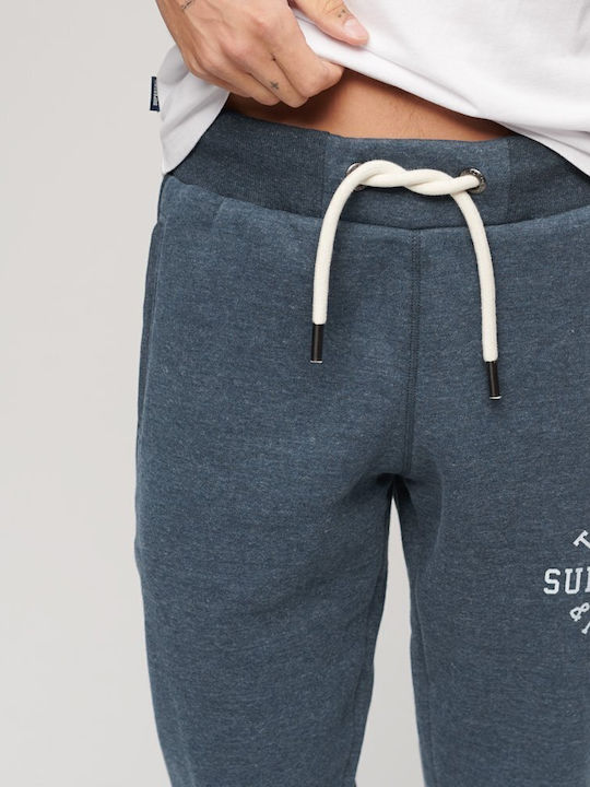 Superdry Men's Sweatpants with Rubber Blue