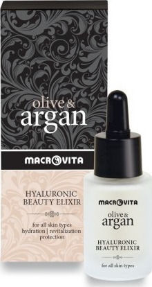 Macrovita Olive & Argan Moisturizing & Anti-aging Serum Face with Hyaluronic Acid for Detoxification & Radiance 15ml