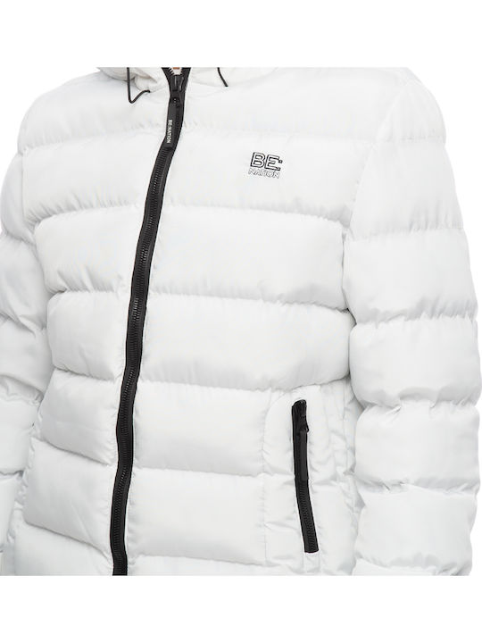 Kurz Damen Puffer Jacke für Winter Pastel White
