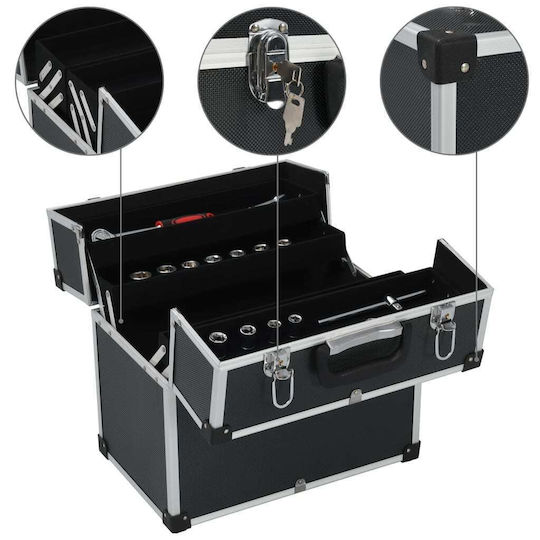 vidaXL Tool Storage Aluminum Box W38xD22.5xH34cm 91849