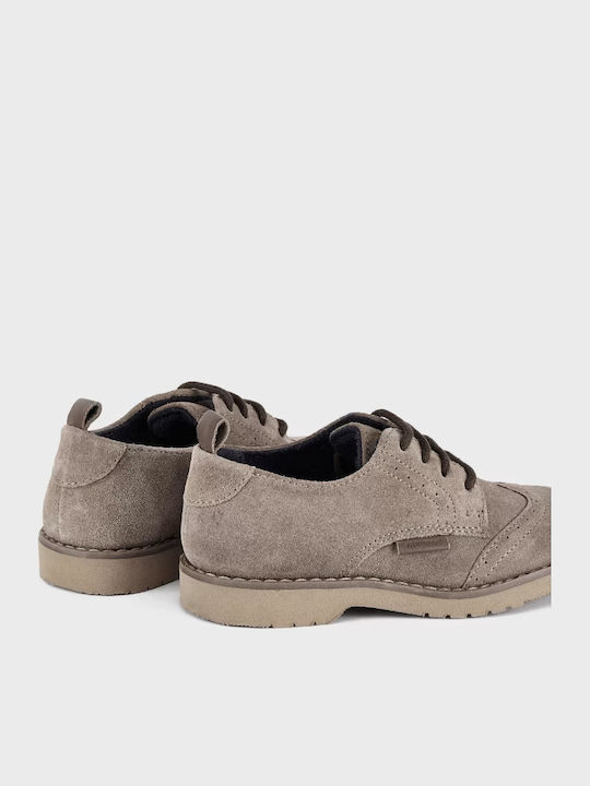 Boys Leather Moccasins Beige